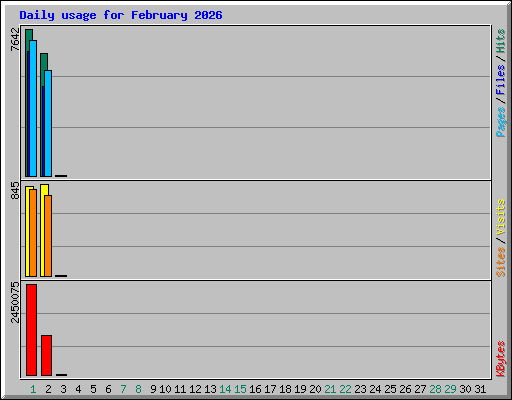 Daily usage for February 2026