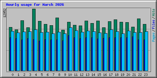 Hourly usage for March 2026