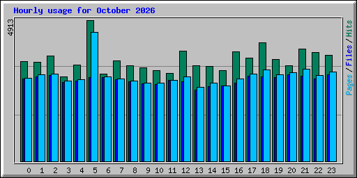 Hourly usage for October 2026